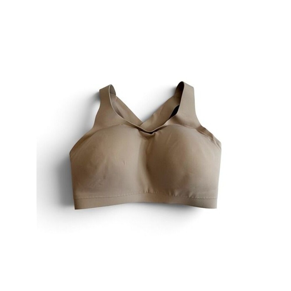 lululemon Nude Beige 34E Sports Bra Crossback Wide Strap Supportive